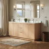 Custom image for Light Straw with Brushed Nickel Trim / Giotto Quartz / No Mirror