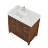 Custom image for Dark Walnut with Brushed Nickel Trim / Giotto Quartz / No Mirror