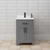 Custom image for Dark Gray with Matte Black Trim / White Cultured Marble / No Mirror