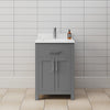 Custom image for Dark Gray with Brushed Nickel Trim / Carrara Cultured Marble / No Mirror