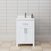 Custom image for White with Brushed Nickel Trim / White Cultured Marble / No Mirror