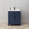 Custom image for Dark Blue with Matte Black Trim / White Cultured Marble / No Mirror