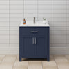 Custom image for Dark Blue with Brushed Nickel Trim / Carrara Cultured Marble / No Mirror
