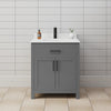 Custom image for Dark Gray with Matte Black Trim / Carrara Cultured Marble / No Mirror