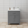 Custom image for Dark Gray with Brushed Nickel Trim / Carrara Cultured Marble / No Mirror