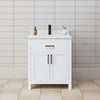 Custom image for White with Matte Black Trim / Carrara Cultured Marble / No Mirror