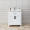 Custom image for White with Matte Black Trim / White Cultured Marble / No Mirror