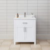 Custom image for White with Brushed Nickel Trim / White Cultured Marble / No Mirror