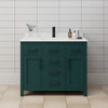 Custom image for Green with Matte Black Trim / Carrara Cultured Marble / No Mirror
