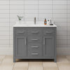 Custom image for Dark Gray with Brushed Nickel Trim / Carrara Cultured Marble / No Mirror