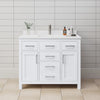 Custom image for White with Brushed Nickel Trim / White Cultured Marble / No Mirror