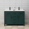 Custom image for Green with Matte Black Trim / Carrara Cultured Marble / No Mirror