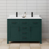 Custom image for Green with Matte Black Trim / White Cultured Marble / No Mirror