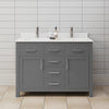 Custom image for Dark Gray with Brushed Nickel Trim / Carrara Cultured Marble / No Mirror