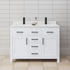 Custom image for White with Matte Black Trim / Carrara Cultured Marble / No Mirror