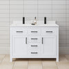 Custom image for White with Matte Black Trim / White Cultured Marble / No Mirror