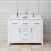 Custom image for White with Brushed Nickel Trim / White Cultured Marble / No Mirror
