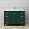 Custom image for Green with Brushed Nickel Trim / White Cultured Marble / No Mirror