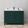 Custom image for Green with Matte Black Trim / Carrara Cultured Marble / No Mirror