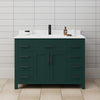 Custom image for Green with Matte Black Trim / White Cultured Marble / No Mirror