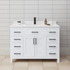 Custom image for White with Matte Black Trim / Carrara Cultured Marble / No Mirror