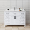Custom image for White with Matte Black Trim / White Cultured Marble / No Mirror