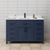 Custom image for Dark Blue with Matte Black Trim / White Cultured Marble / No Mirror