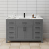Custom image for Dark Gray with Matte Black Trim / Carrara Cultured Marble / No Mirror