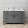 Custom image for Dark Gray with Matte Black Trim / White Cultured Marble / No Mirror