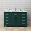 Custom image for Green with Brushed Nickel Trim / White Cultured Marble / No Mirror