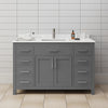 Custom image for Dark Gray with Brushed Nickel Trim / Carrara Cultured Marble / No Mirror