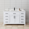 Custom image for White with Matte Black Trim / Carrara Cultured Marble / No Mirror