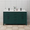 Custom image for Green with Matte Black Trim / Carrara Cultured Marble / No Mirror
