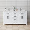 Custom image for White with Matte Black Trim / Carrara Cultured Marble / No Mirror