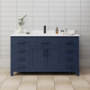 Custom image for Dark Blue with Matte Black Trim / White Cultured Marble / No Mirror