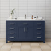 Custom image for Dark Blue with Brushed Nickel Trim / Carrara Cultured Marble / No Mirror