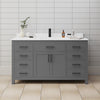 Custom image for Dark Gray with Matte Black Trim / White Cultured Marble / No Mirror