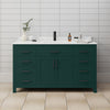 Custom image for Green with Matte Black Trim / Carrara Cultured Marble / No Mirror