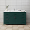 Custom image for Green with Matte Black Trim / White Cultured Marble / No Mirror