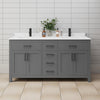 Custom image for Dark Gray with Matte Black Trim / White Cultured Marble / No Mirror
