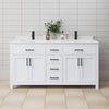 Custom image for White with Matte Black Trim / Carrara Cultured Marble / No Mirror