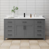 Custom image for Dark Gray with Matte Black Trim / White Cultured Marble / No Mirror