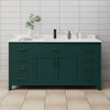 Custom image for Green with Matte Black Trim / Carrara Cultured Marble / No Mirror