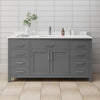 Custom image for Dark Gray with Brushed Nickel Trim / Carrara Cultured Marble / No Mirror