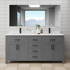 Custom image for Dark Gray with Matte Black Trim / Carrara Cultured Marble / No Mirror