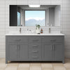 Custom image for Dark Gray with Brushed Nickel Trim / Carrara Cultured Marble / No Mirror