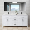 Custom image for White with Matte Black Trim / Carrara Cultured Marble / No Mirror