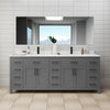 Custom image for Dark Gray with Matte Black Trim / Carrara Cultured Marble / No Mirror
