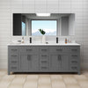 Custom image for Dark Gray with Matte Black Trim / White Cultured Marble / No Mirror