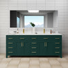 Custom image for Green with Brushed Gold Trim / Carrara Cultured Marble / No Mirror